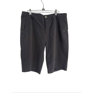 Veece Mens Black Flat Front Golf Walk Casual Bermuda Shorts Size 34